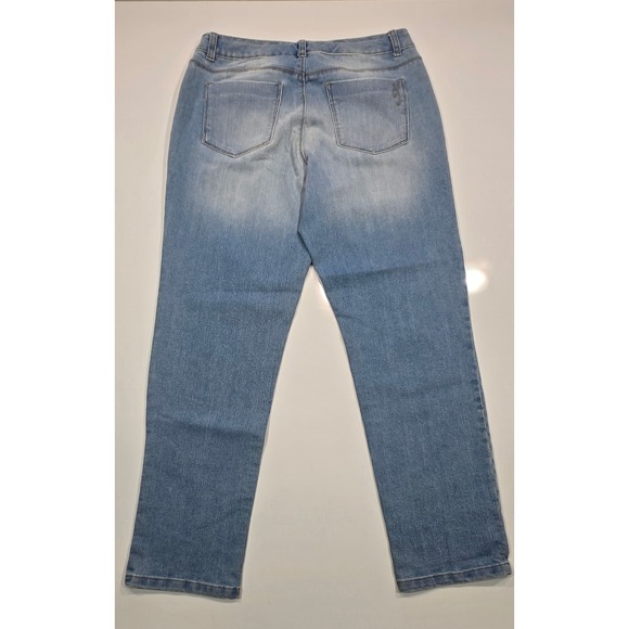 Style & Co Denim Boyfriend Jeans Women's Size 10 Light Wash Distressed Casual - Picture 2 of 7